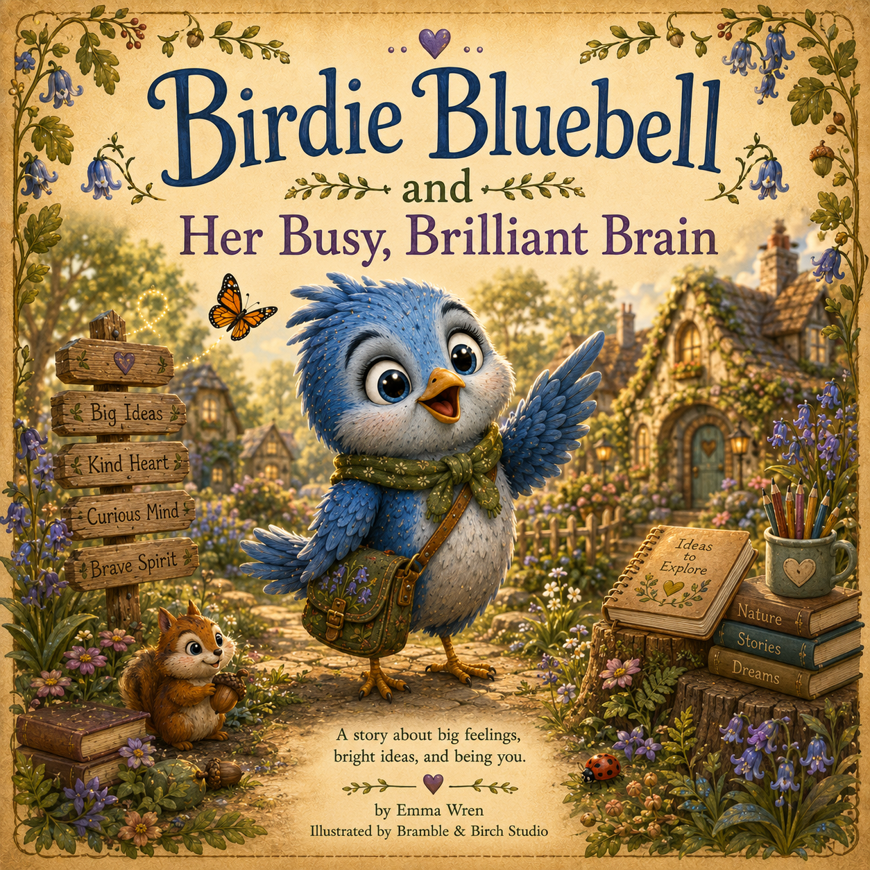 Cover of Birdie Bluebell and Her Busy, Brilliant Brain