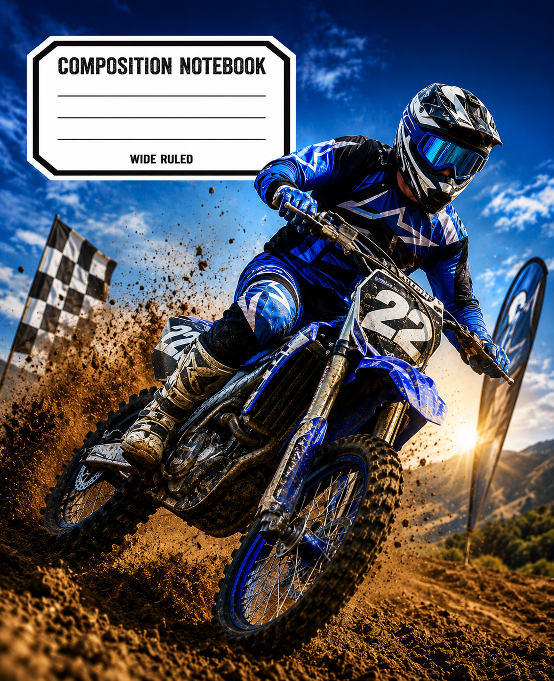 Dirt Bike composition notebook cover