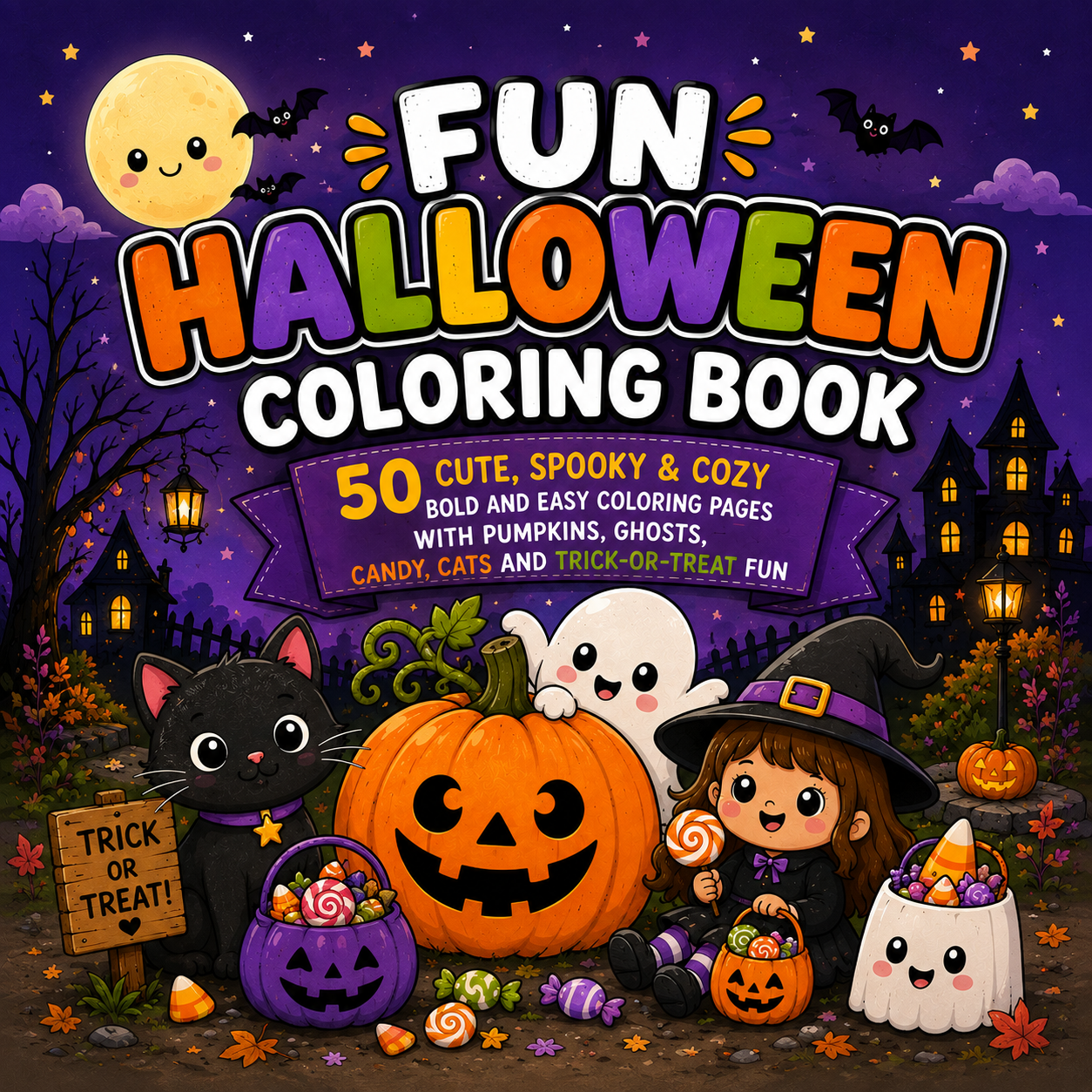 Cover of Fun Halloween Coloring Book